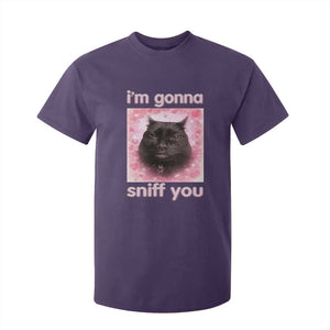 I'm Gonna Sniff You T Shirt For Kid Funny Black Cat Brainrot Meme TS14 Purple Print Your Wear
