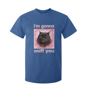 I'm Gonna Sniff You T Shirt For Kid Funny Black Cat Brainrot Meme TS14 Royal Blue Print Your Wear