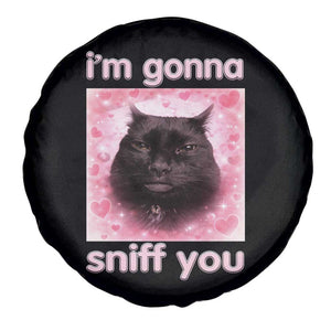 I'm Gonna Sniff You Spare Tire Cover Funny Black Cat Brainrot Meme TS14 Print Your Wear