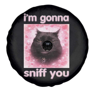 I'm Gonna Sniff You Spare Tire Cover Funny Black Cat Brainrot Meme TS14 Print Your Wear