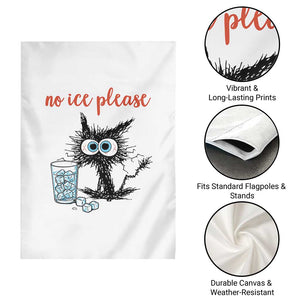 No Ice Please Garden Flag Funny Black Cat Sarcastic Abolish ICE Meme TS14 Print Your Wear