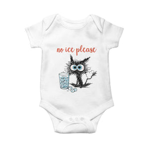 No Ice Please Baby Onesie Funny Black Cat Sarcastic Abolish ICE Meme TS14 White Print Your Wear