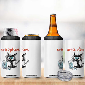 No Ice Please 4 in 1 Can Cooler Tumbler Funny Black Cat Sarcastic Abolish ICE Meme TS14 Print Your Wear