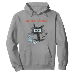 No Ice Please Hoodie Funny Black Cat Sarcastic Abolish ICE Meme TS14 Sport Gray Print Your Wear