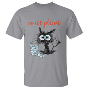 No Ice Please T Shirt Funny Black Cat Sarcastic Abolish ICE Meme TS14 Sport Gray Print Your Wear