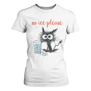 No Ice Please T Shirt For Women Funny Black Cat Sarcastic Abolish ICE Meme TS14 White Print Your Wear