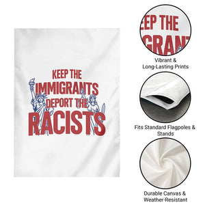 Keep The Immigrants Deport The Racists Garden Flag Statue Of Liberty Anti Racism Political Statement TS14 Print Your Wear