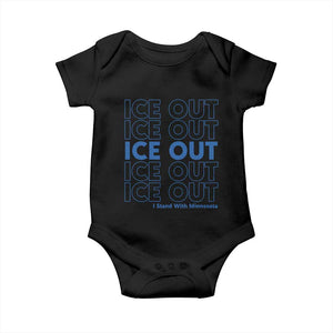 ICE Out Baby Onesie I Stand With Minnesota Minneapolis Anti ICE TS14 Black Print Your Wear