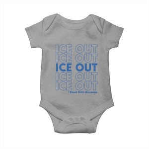 ICE Out Baby Onesie I Stand With Minnesota Minneapolis Anti ICE TS14 Sport Gray Print Your Wear