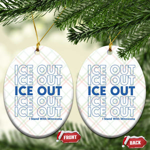 ICE Out Ceramic Ornament I Stand With Minnesota Minneapolis Anti ICE TS14 Print Your Wear