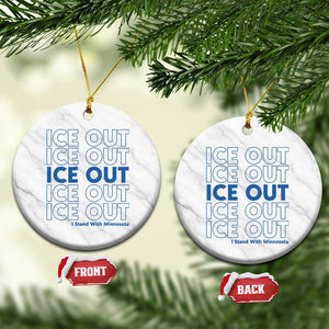 ICE Out Ceramic Ornament I Stand With Minnesota Minneapolis Anti ICE TS14 1pc White Marble Print Your Wear