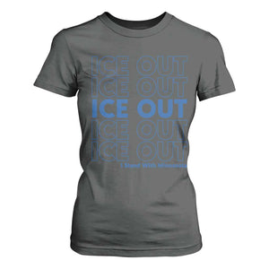 ICE Out T Shirt For Women I Stand With Minnesota Minneapolis Anti ICE TS14 Dark Heather Print Your Wear