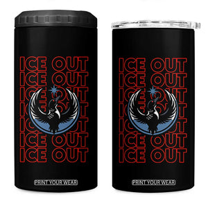 ICE Out 4 in 1 Can Cooler Tumbler Minneapolis Resist Anti ICE Immigration Protest TS14 One Size: 16 oz Black Print Your Wear