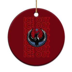 ICE Out Ceramic Ornament Minneapolis Resist Anti ICE Immigration Protest TS14 1pc Red Print Your Wear