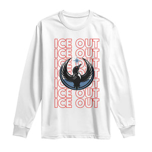 ICE Out Long Sleeve Shirt Minneapolis Resist Anti ICE Immigration Protest TS14 White Print Your Wear