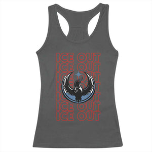 ICE Out Racerback Tank Top Minneapolis Resist Anti ICE Immigration Protest TS14 Dark Heather Print Your Wear