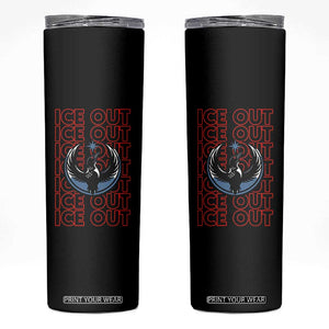 ICE Out Skinny Tumbler Minneapolis Resist Anti ICE Immigration Protest TS14 Black Print Your Wear
