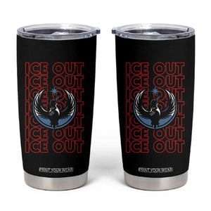 ICE Out Tumbler Cup Minneapolis Resist Anti ICE Immigration Protest TS14 Black Print Your Wear