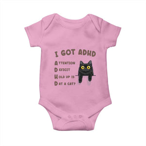I Got ADHD is that A Cat Baby Onesie Funny Cat Lover TS14 Light Pink Print Your Wear