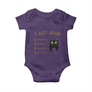 I Got ADHD is that A Cat Baby Onesie Funny Cat Lover TS14 Purple Print Your Wear