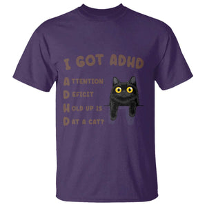 I Got ADHD is that A Cat T Shirt Funny Cat Lover TS14 Purple Print Your Wear