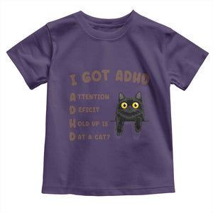 I Got ADHD is that A Cat Toddler T Shirt Funny Cat Lover TS14 Purple Print Your Wear