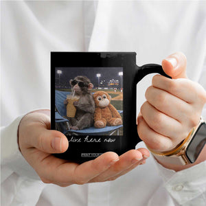 Funny Punch Monkey Baseball Coffee Mug I Live Here Now Ballpark Graphic TS14 Print Your Wear