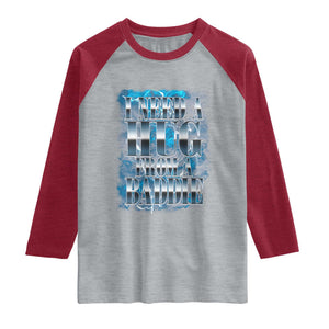 I Need A Hug from A Baddie Raglan Shirt Funny Flirty Meme TS14 Heather Gray Heather Red Print Your Wear
