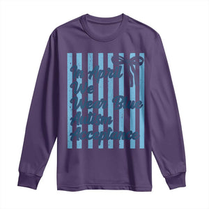 Autism Acceptance Long Sleeve Shirt In April We Wear Blue Support Neurodivergent TS14 Purple Print Your Wear