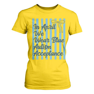 Autism Acceptance T Shirt For Women In April We Wear Blue Support Neurodivergent TS14 Daisy Print Your Wear
