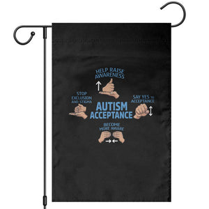 Autism Acceptance Garden Flag Hand Neurodiversity SPED Teacher TS14 Black Print Your Wear