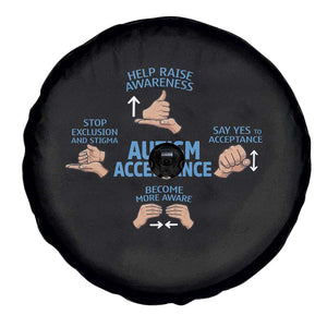 Autism Acceptance Spare Tire Cover Hand Neurodiversity SPED Teacher TS14 Print Your Wear