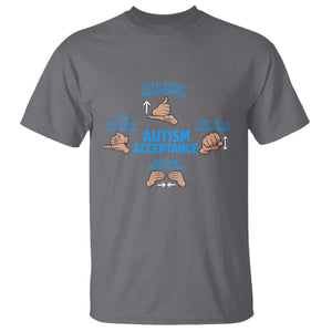 Autism Acceptance T Shirt Hand Neurodiversity SPED Teacher TS14 Charcoal Print Your Wear