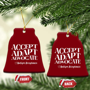 Autism Acceptance Ceramic Ornament Accept Adapt Advocate TS14 Print Your Wear