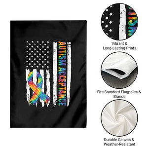 Autism Acceptance Garden Flag US Flag Ribbon Support Neurodiversity TS14 Print Your Wear