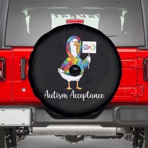 Autism Acceptance Spare Tire Cover Accept Understand Love Support Neurodivergent TS14 Black Print Your Wear