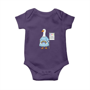 Autism Acceptance Baby Onesie Neurodivergent Awareness Silly Goose Support TS14 Purple Print Your Wear