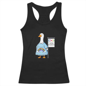 Autism Acceptance Racerback Tank Top Neurodivergent Awareness Silly Goose Support TS14 Black Print Your Wear
