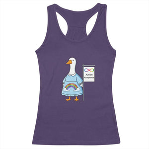 Autism Acceptance Racerback Tank Top Neurodivergent Awareness Silly Goose Support TS14 Purple Print Your Wear