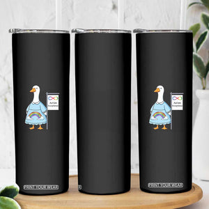 Autism Acceptance Skinny Tumbler Neurodivergent Awareness Silly Goose Support TS14 Print Your Wear