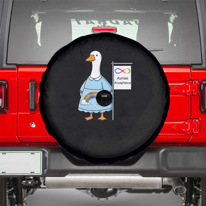 Autism Acceptance Spare Tire Cover Neurodivergent Awareness Silly Goose Support TS14 Black Print Your Wear