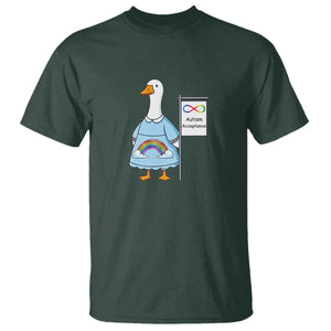 Autism Acceptance T Shirt Neurodivergent Awareness Silly Goose Support TS14 Dark Forest Green Print Your Wear