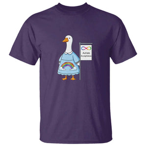 Autism Acceptance T Shirt Neurodivergent Awareness Silly Goose Support TS14 Purple Print Your Wear
