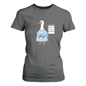 Autism Acceptance T Shirt For Women Neurodivergent Awareness Silly Goose Support TS14 Dark Heather Print Your Wear