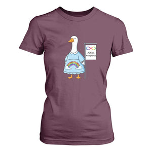 Autism Acceptance T Shirt For Women Neurodivergent Awareness Silly Goose Support TS14 Maroon Print Your Wear