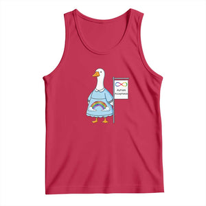 Autism Acceptance Tank Top Neurodivergent Awareness Silly Goose Support TS14 Red Print Your Wear