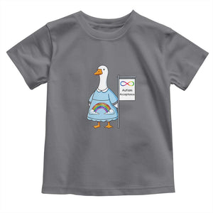Autism Acceptance Toddler T Shirt Neurodivergent Awareness Silly Goose Support TS14 Charcoal Print Your Wear