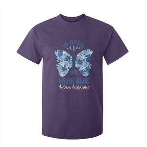 Autism Acceptance T Shirt For Kid In April We Wear Blue Special Education Teacher TS14 Purple Print Your Wear