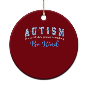 Autism Awareness Ceramic Ornament Neurodivergent Pride Infinity Symbol Support TS14 1pc Red Print Your Wear