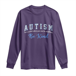 Autism Awareness Long Sleeve Shirt Neurodivergent Pride Infinity Symbol Support TS14 Purple Print Your Wear